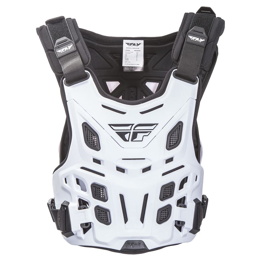 Fly Racing 2025 Motocross Revel Roost Guard Race CE Adult White